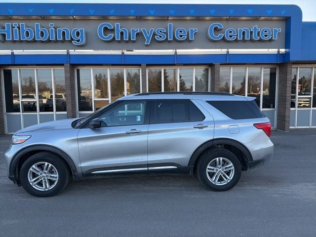 2023 Ford Explorer XLT in Silver Metallic — front three-quarter view