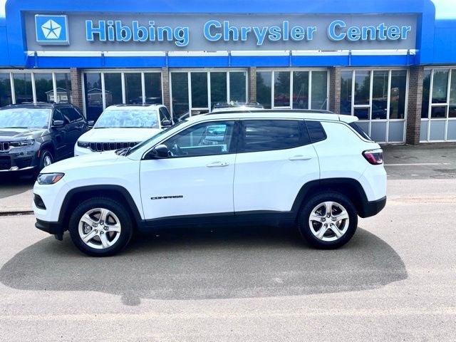2024 Jeep Compass Latitude in Bright White Clearcoat — front three-quarter view