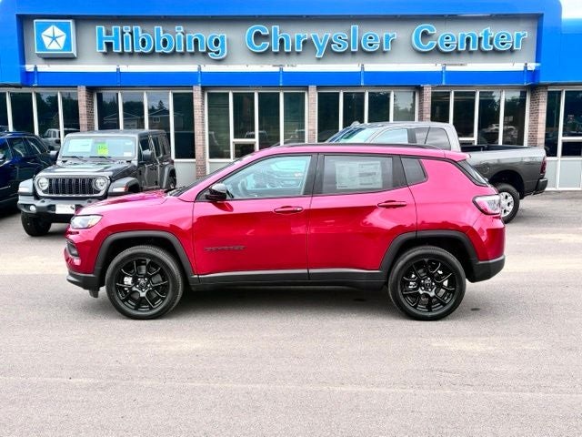 2026 Jeep Compass Latitude in Red Hot Pearlcoat — front three-quarter view