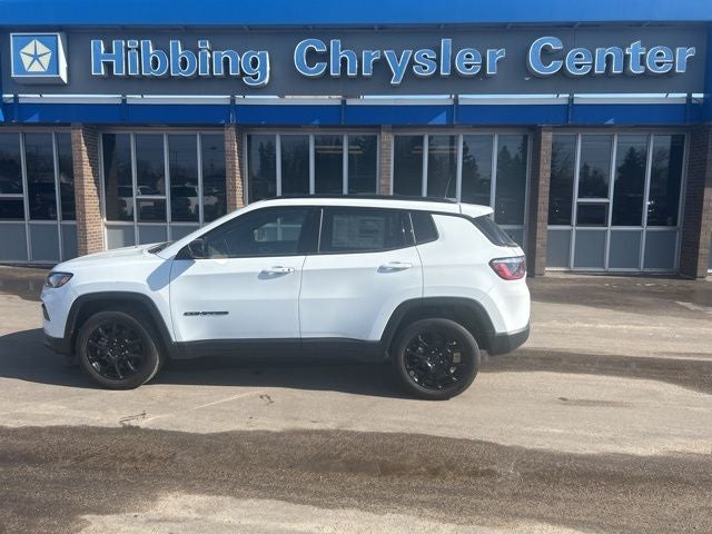 2026 Jeep Compass Latitude in Bright White Clearcoat — front three-quarter view
