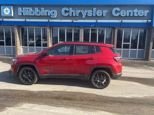 2026 Jeep Compass Latitude in Red Hot Pearlcoat — front three-quarter view