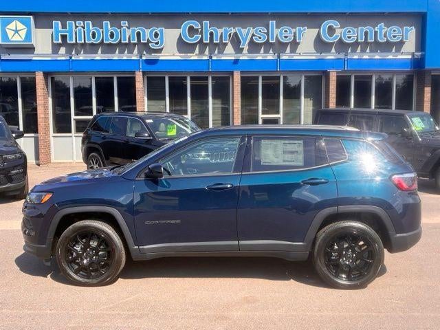 2026 Jeep Compass Latitude in Fathom Blue Pearl Coat — front three-quarter view