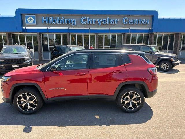 2026 Jeep Compass Limited in Red Hot Pearlcoat — front three-quarter view