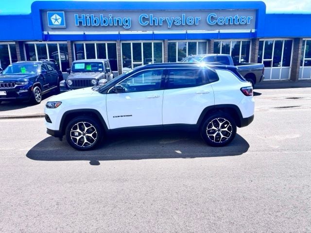 2026 Jeep Compass Limited in Bright White Clearcoat — front three-quarter view
