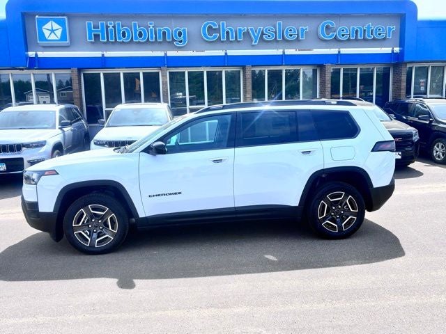 2026 Jeep Cherokee Laredo in Bright White Clearcoat — front three-quarter view